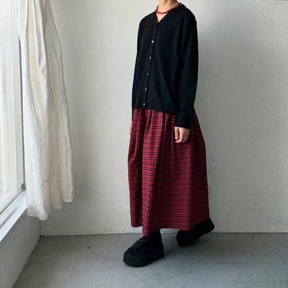 homspun ウールVネックカーディガン　ブラック