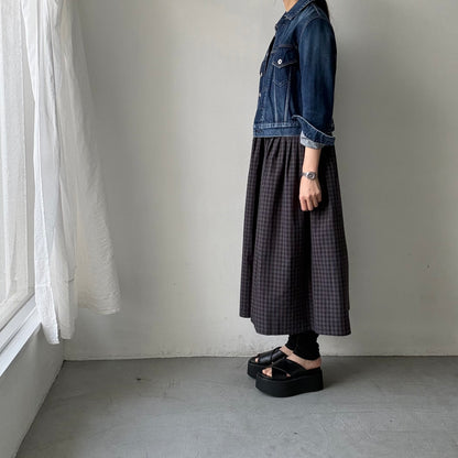 MAGALI ウォッシュドコットンラウンドスリーブワンピース