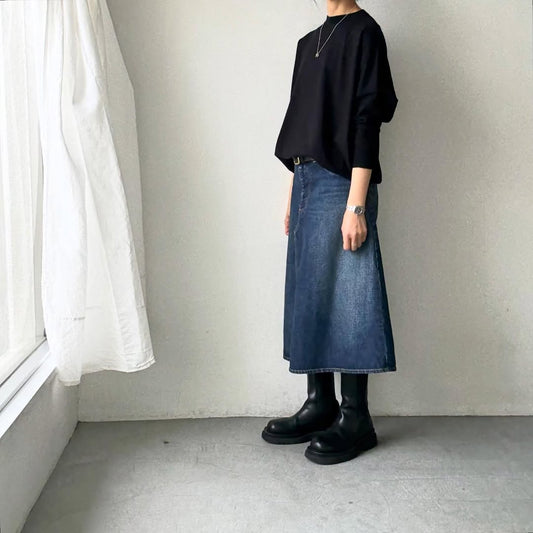 🟡週明け入荷分予約受付中🟡as it is  コットンオーバーニット　ブラック