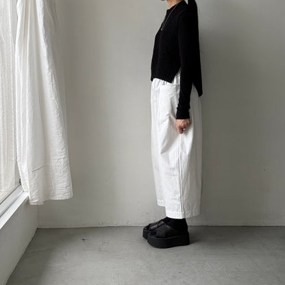 atelier d'antan Perriereコットンワイドパンツ　ホワイトsize 1
