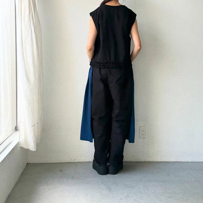 R&D.M.Co  リネンコットンフリルデコレーションビブ