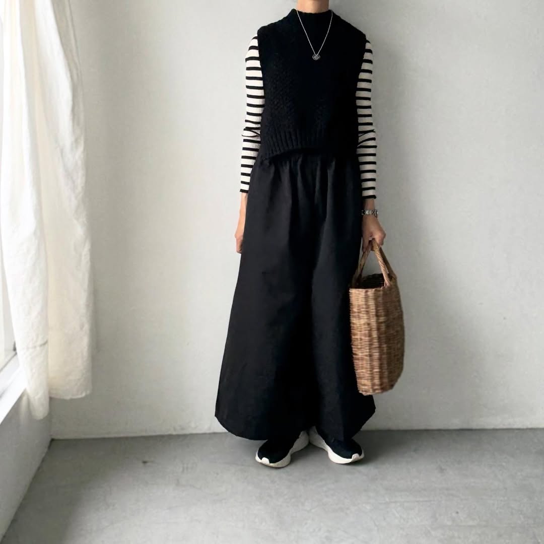 dui jujudhau  ワイドワイドパンツ　チノブラック