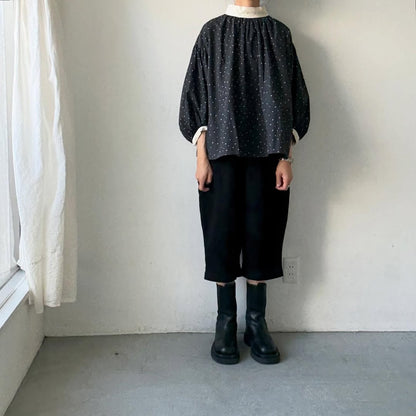 homspun オーガニックコットン起毛8分丈パンツ