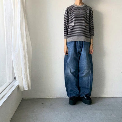 R&D.M.Co  ウールカシミアポケットプルオーバー　ボーダー