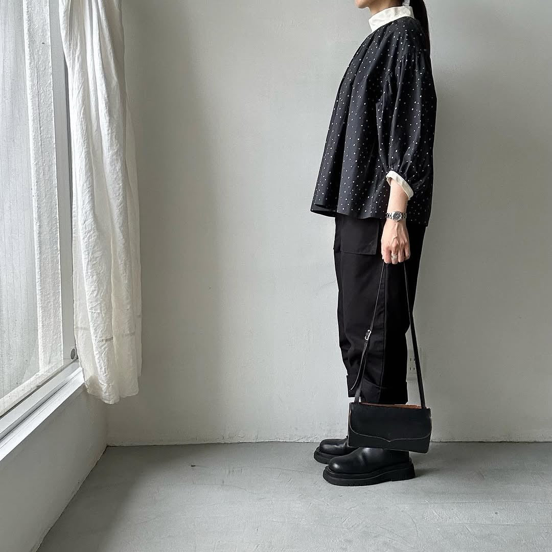 MAGALI コットンリネンスノーウィープルオーバー