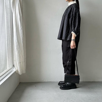 MAGALI コットンリネンスノーウィープルオーバー