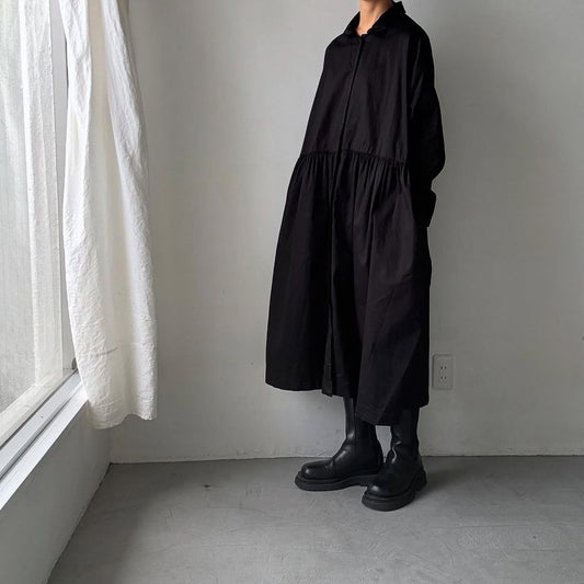 jujudhau コットンツイルカラードドレス