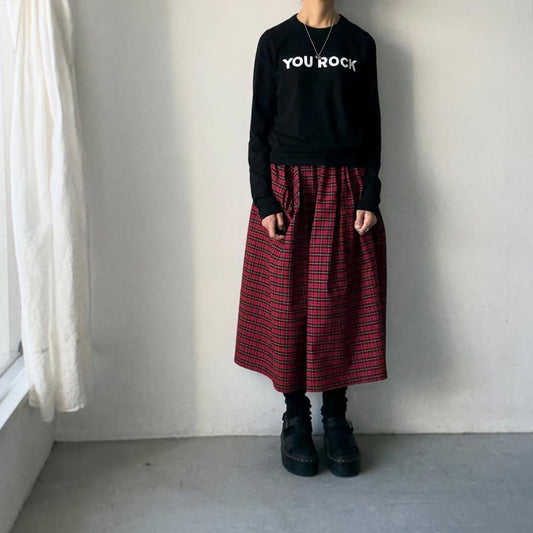 R&D.M.Co YOU ROCK  長袖Tシャツ　ブラック