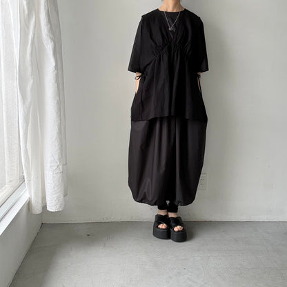 TENNE HANDCRAFTED MODERN バルーンドレス　ブラック
