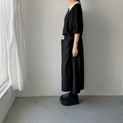 atelier naruse  コットンクロシェカラーニット　ブラック