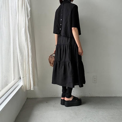 R&D.M.Co  デンズリーリネンティアードスカート