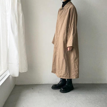 R&D.M.Co ガーメントダイステンカラーコート　ベージュ