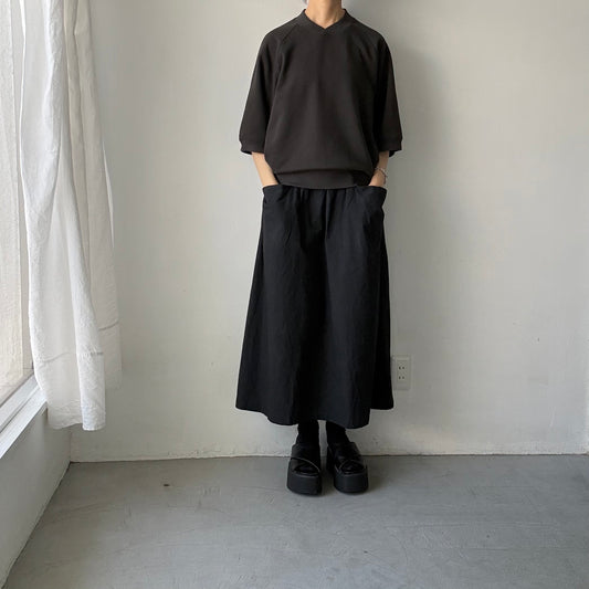 atelier naruse  コットン半袖スウェットシャツ　スミクロ