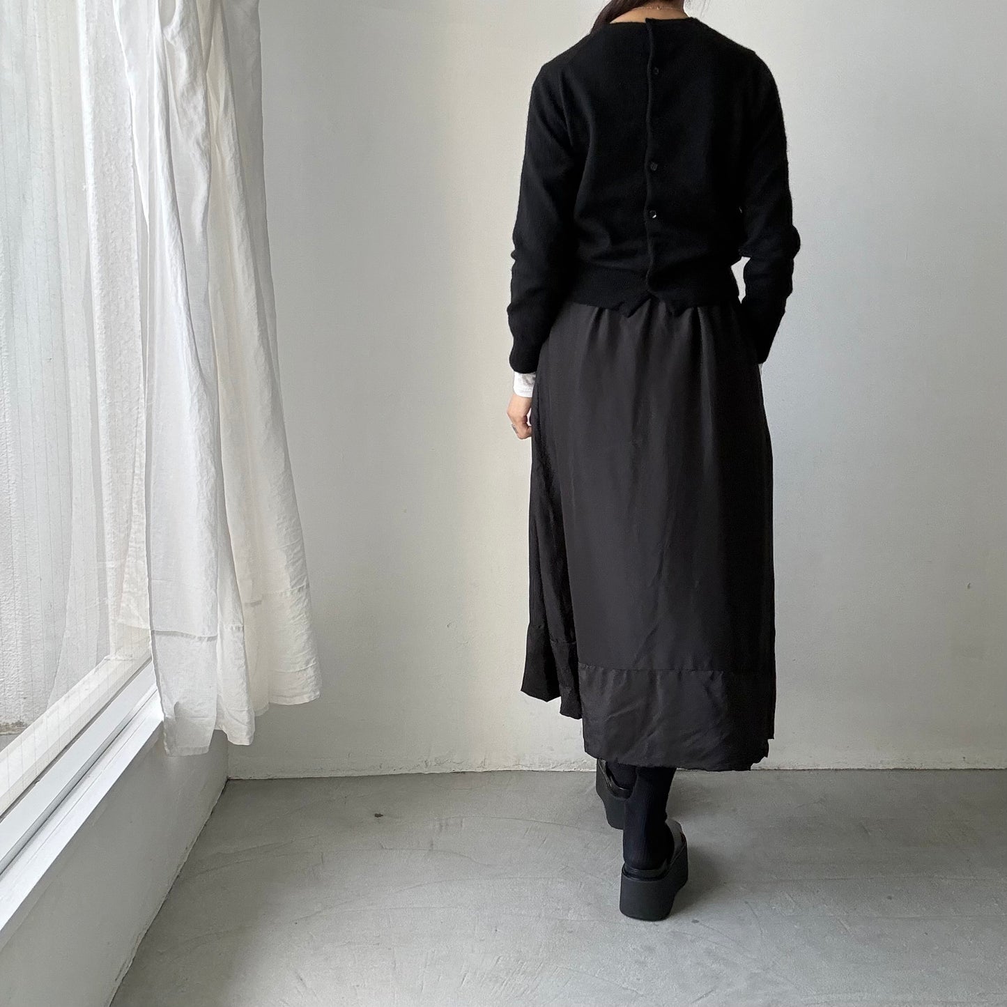 R&D.M.Co 　シルクサテンドッキングバルーンスカート