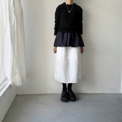 homspun  ワッフルノースリーブプルオーバー　ネイビー×ネイビー