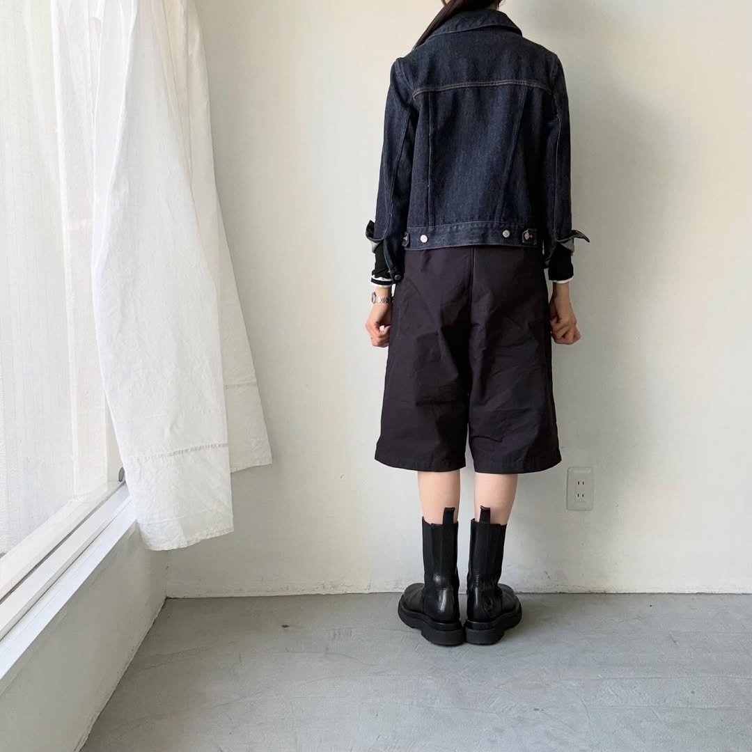 homspun  リップストップハーフパンツ　ネイビー