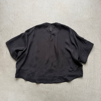 TENNE HANDCRAFTED MODERN ハーフスリーブトップス　ブラック