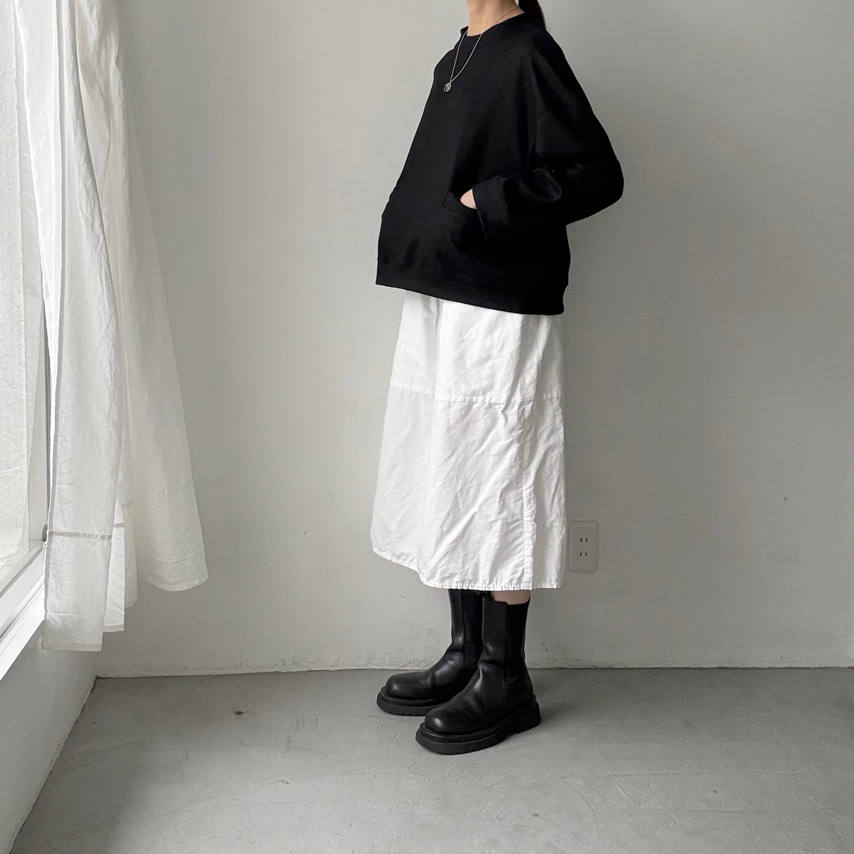 R&D.M.Co  ミドルスムースポケットプルオーバー