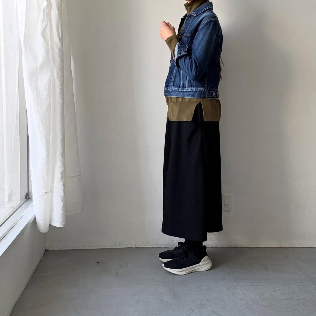 homspun ソフトコットンジップアップカーディガン　カーキ