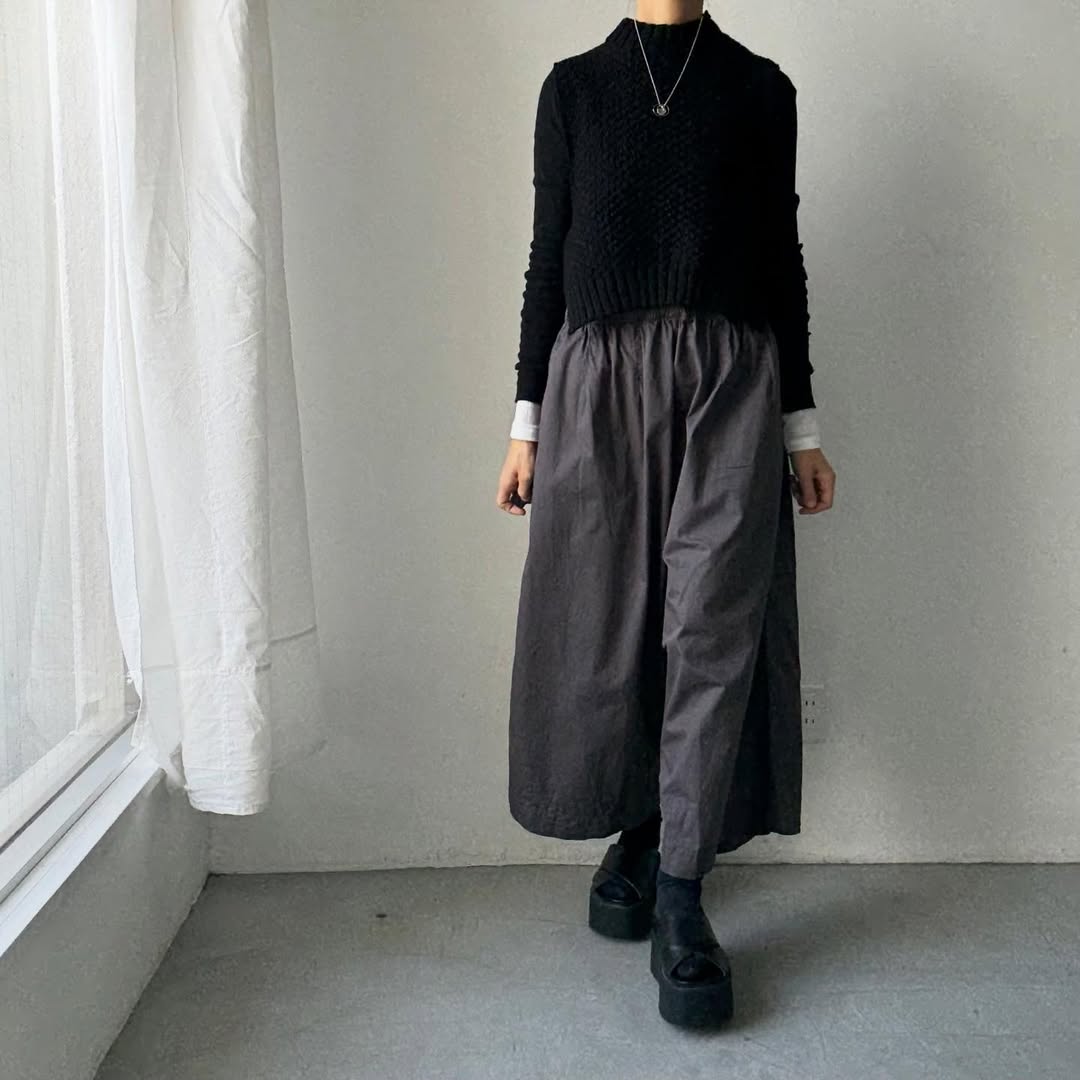 jujudhau  デッドストックコットンワイドパンツ　グレー