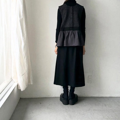 MAGALI  ピンドットツイードヴィンテージジレ