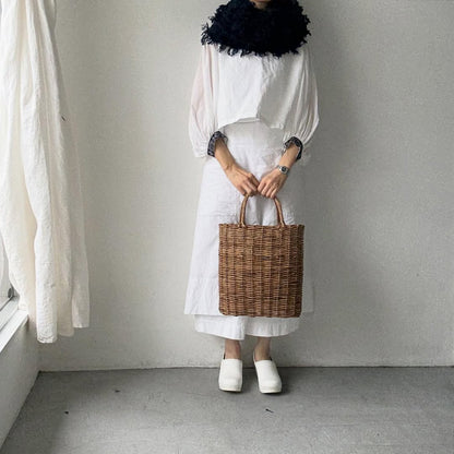 homspun ラムフリンジストール　ネイビー