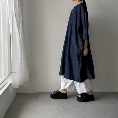 jujudhau  デニム台形ドレス