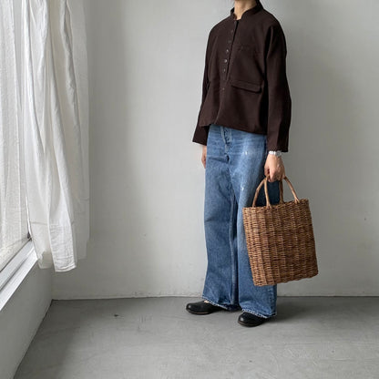 atelier d'antan Taineコットンジャケット　ダークブラウン