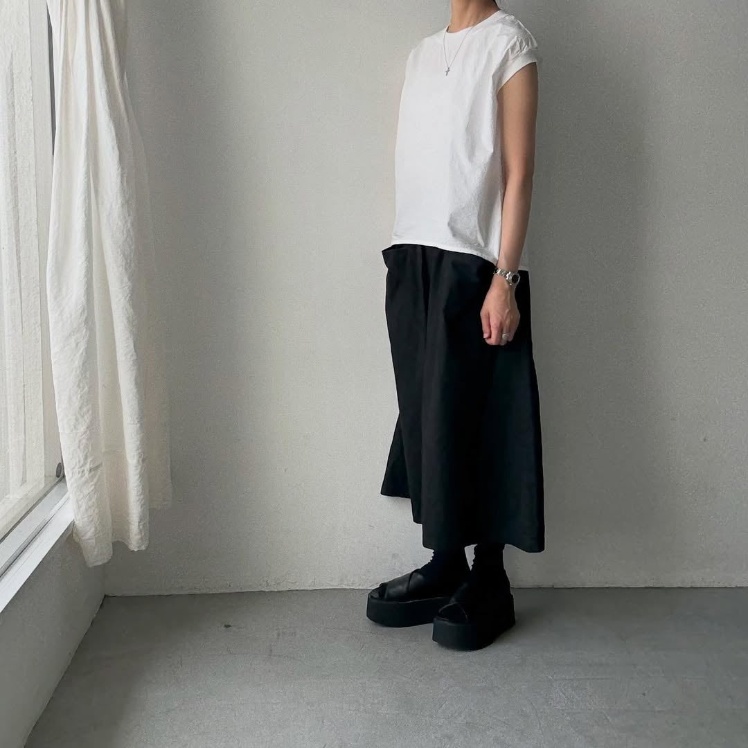 homspun コンパクトウェザーノースリーブブラウス　ホワイト