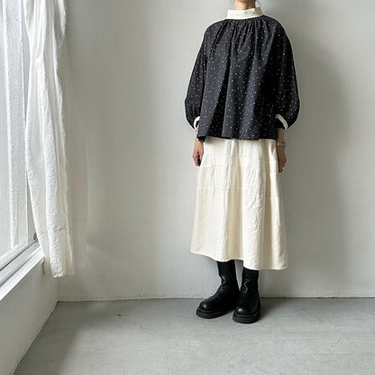 MAGALI コットンリネンスノーウィープルオーバー