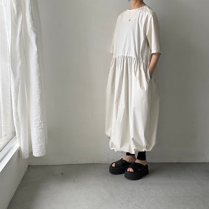 TENNE HANDCRAFTED MODERN バルーンドレス　ベージュ