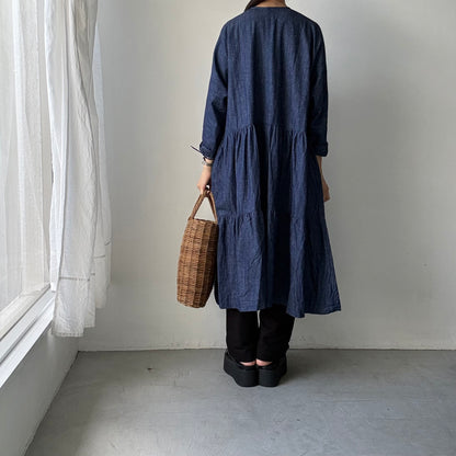 jujudhau デッドストックデニムティアードドレス