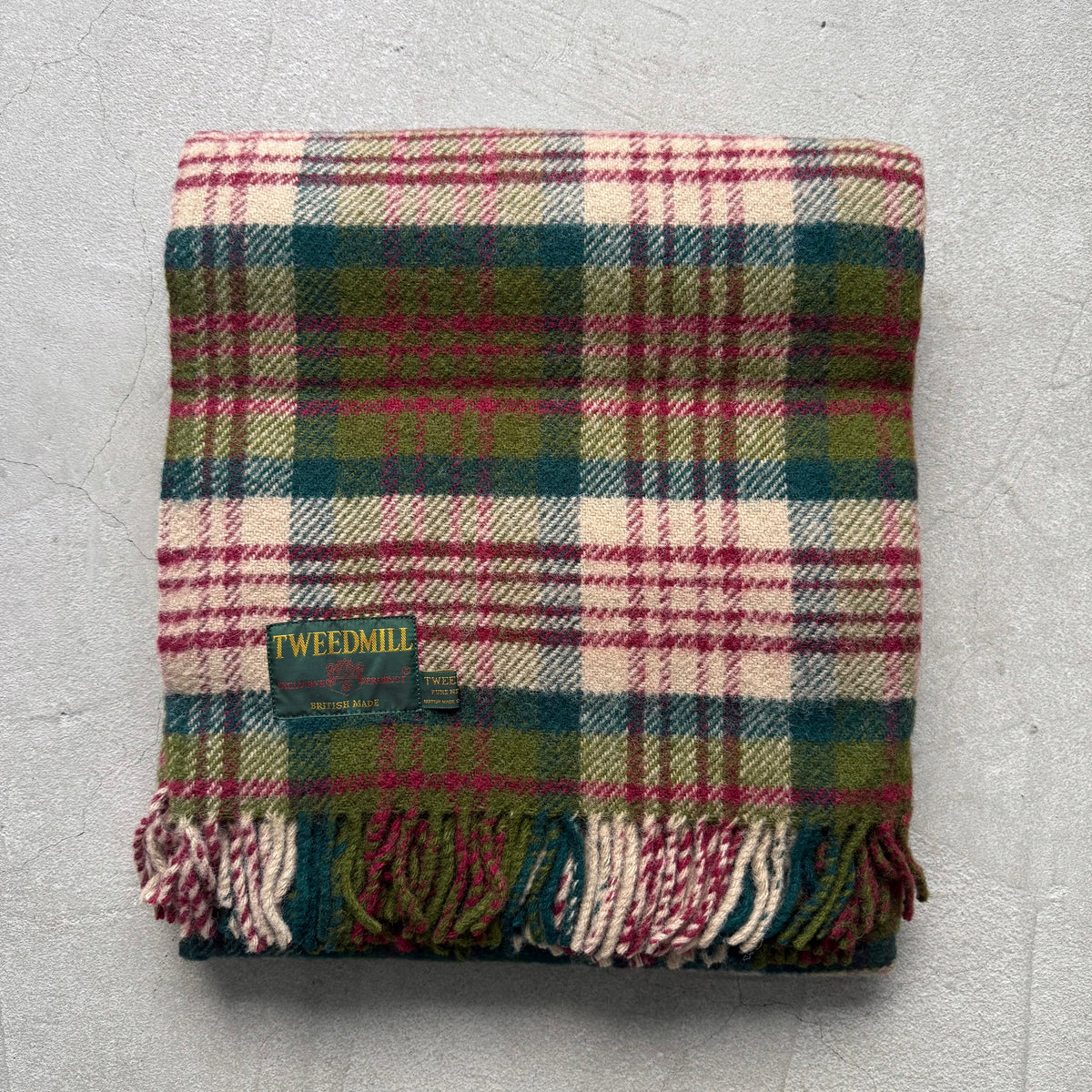 TWEED MILL ウールブランケットThistleberry