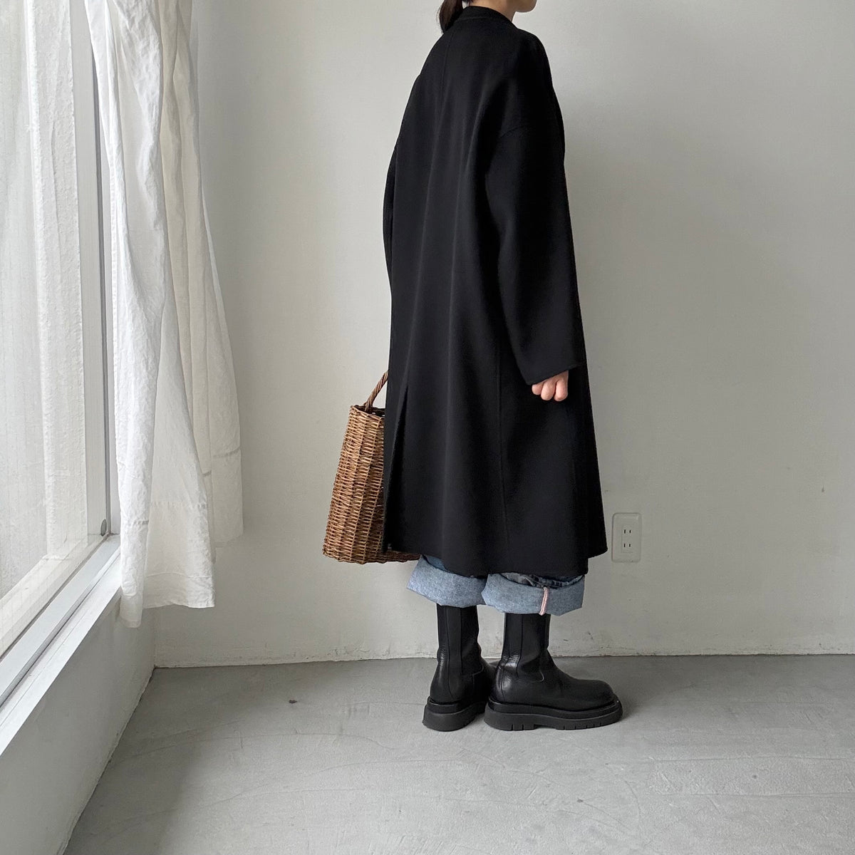 ゴーシュ  ウールシルクカシミアリバーロングコート