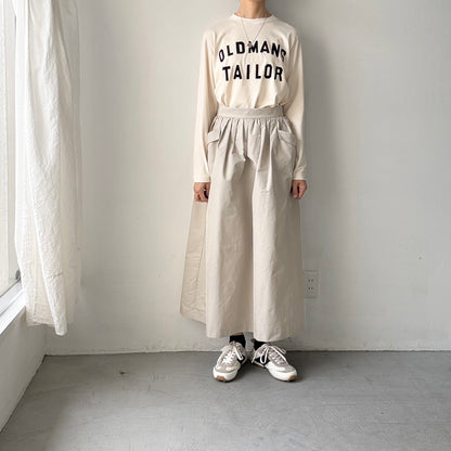 OLDMANS TAILOR OMTフロッキープリントロゴ長袖Tシャツ