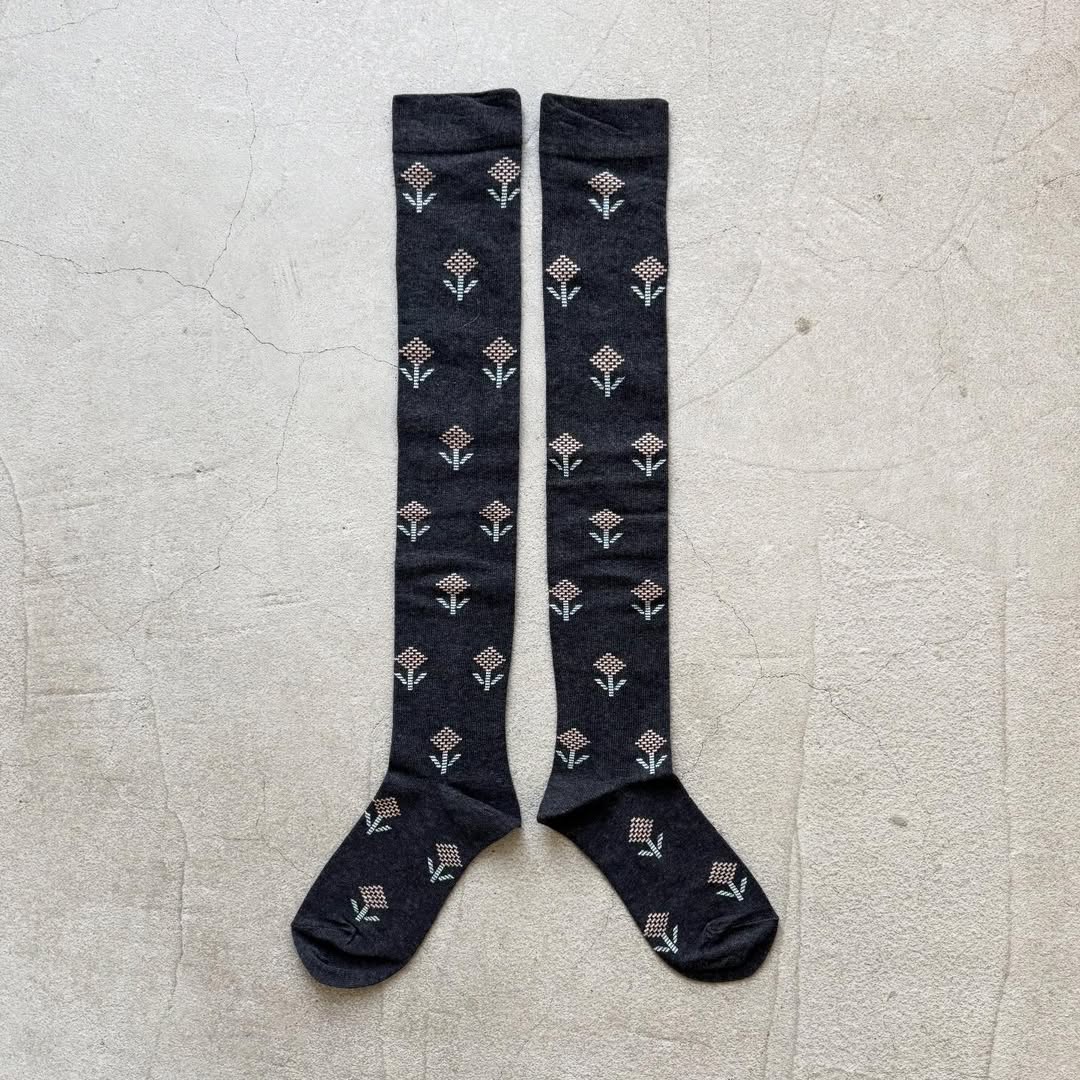 French Bull ジニアオーバーニーソックス　チャコールグレー