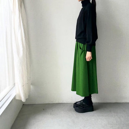 atelier naruse ウールタートルネックニット　ブラック