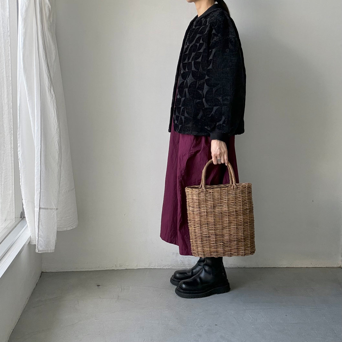 kijinokanosei  バックタックブルゾン