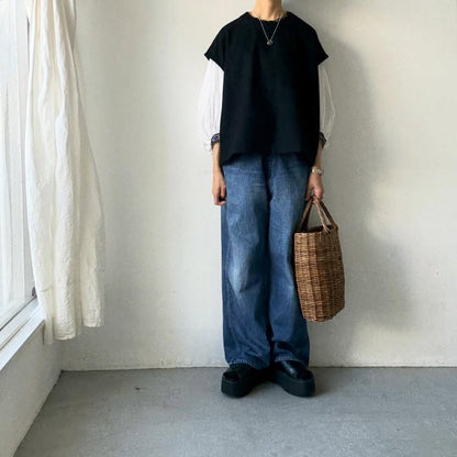 Linenya  ウールベスト　ブラック