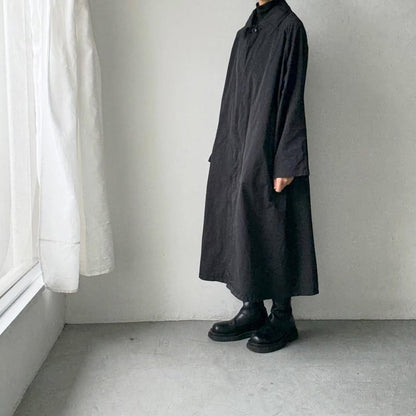 R&D.M.Co ガーメントダイステンカラーコート　ブラック