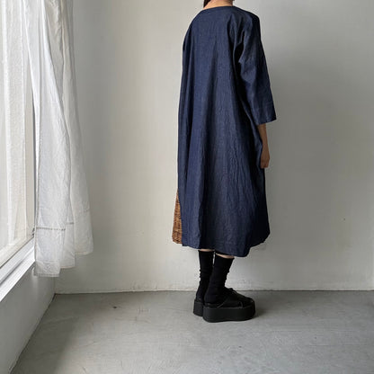 jujudhau  デニム台形ドレス