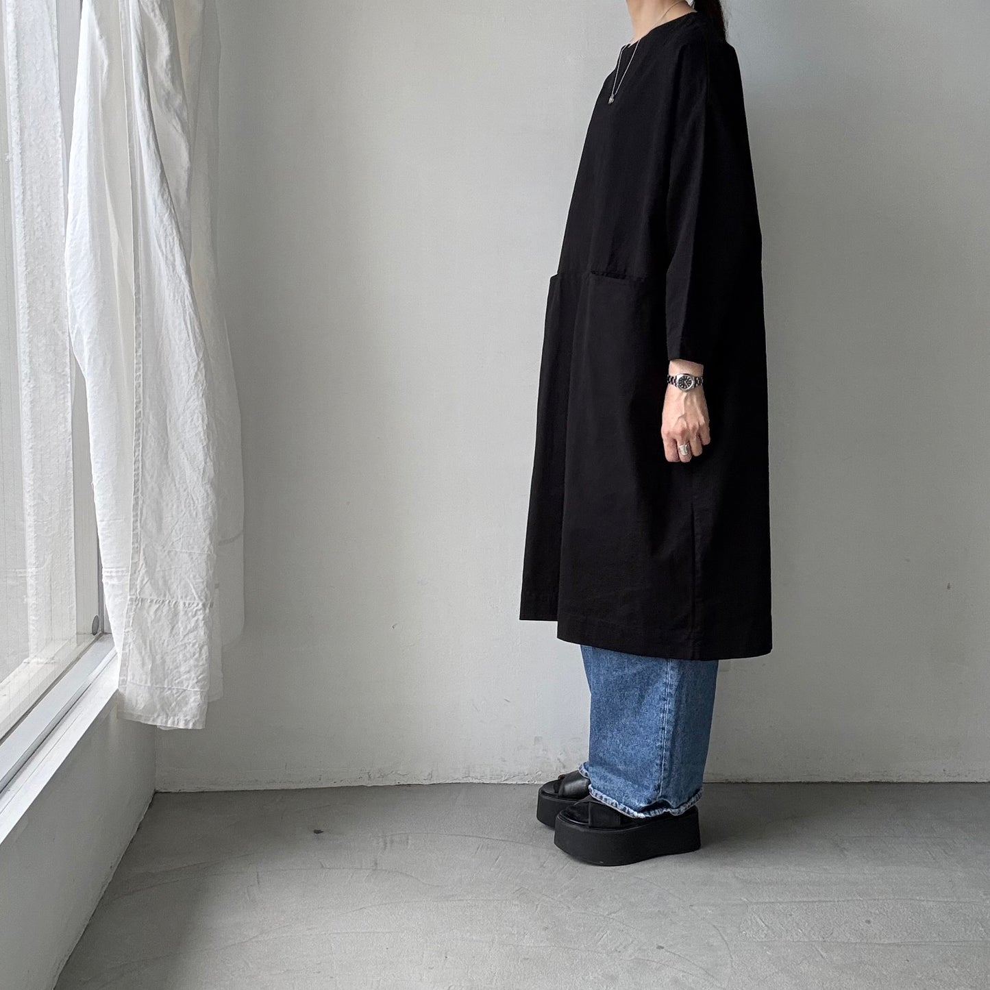 jujudhau デッドストックコットンイージードレス