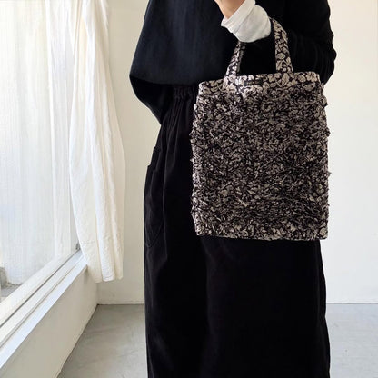 R&D.M.Co  ワイルドベリーリネンフリルトートバッグ