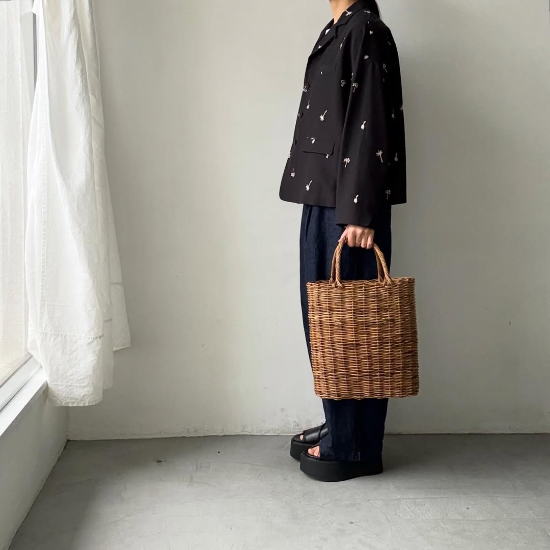 atelier naruse  コットンリネンテーラードジャケットnohara