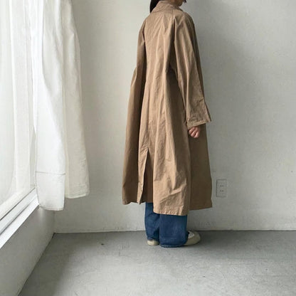 R&D.M.Co ガーメントダイステンカラーコート　ベージュ