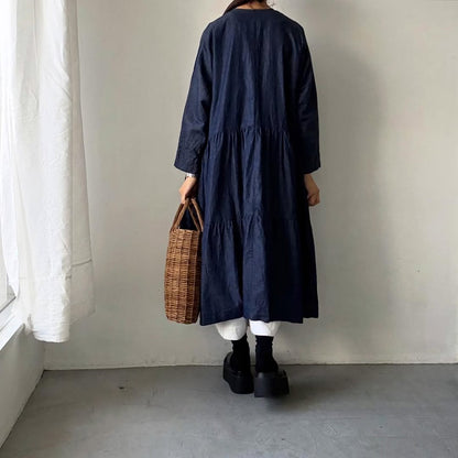 jujudhau デッドストックデニムティアードドレス