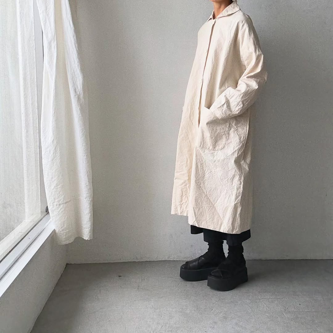 jujudhau コットンカラードコート