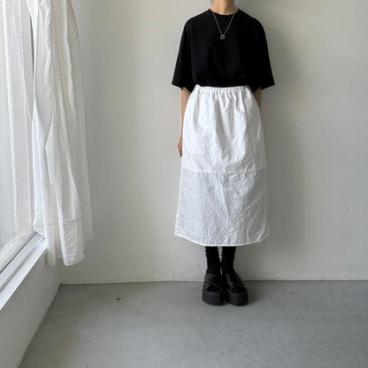 atelier naruse  コットン5分袖カットソー　ブラック