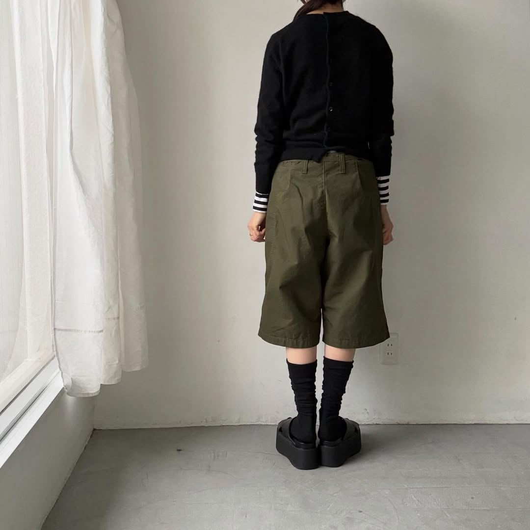 homspun  リップストップハーフパンツ　オリーブ