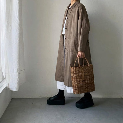 jujudhau  デッドストックコットンワークコート　カーキ
